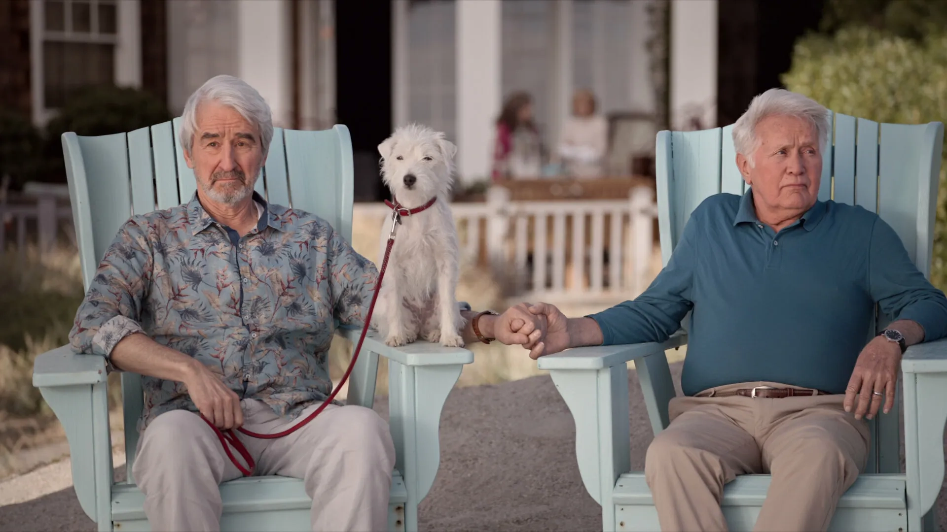 Martin Sheen and Sam Waterston in Grace and Frankie: The Roomies (2021)