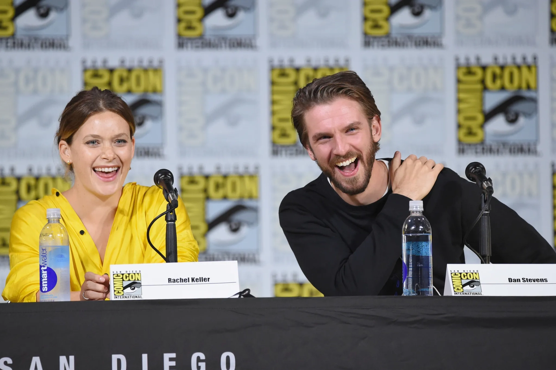 Dan Stevens and Rachel Keller at an event for Legion (2017)