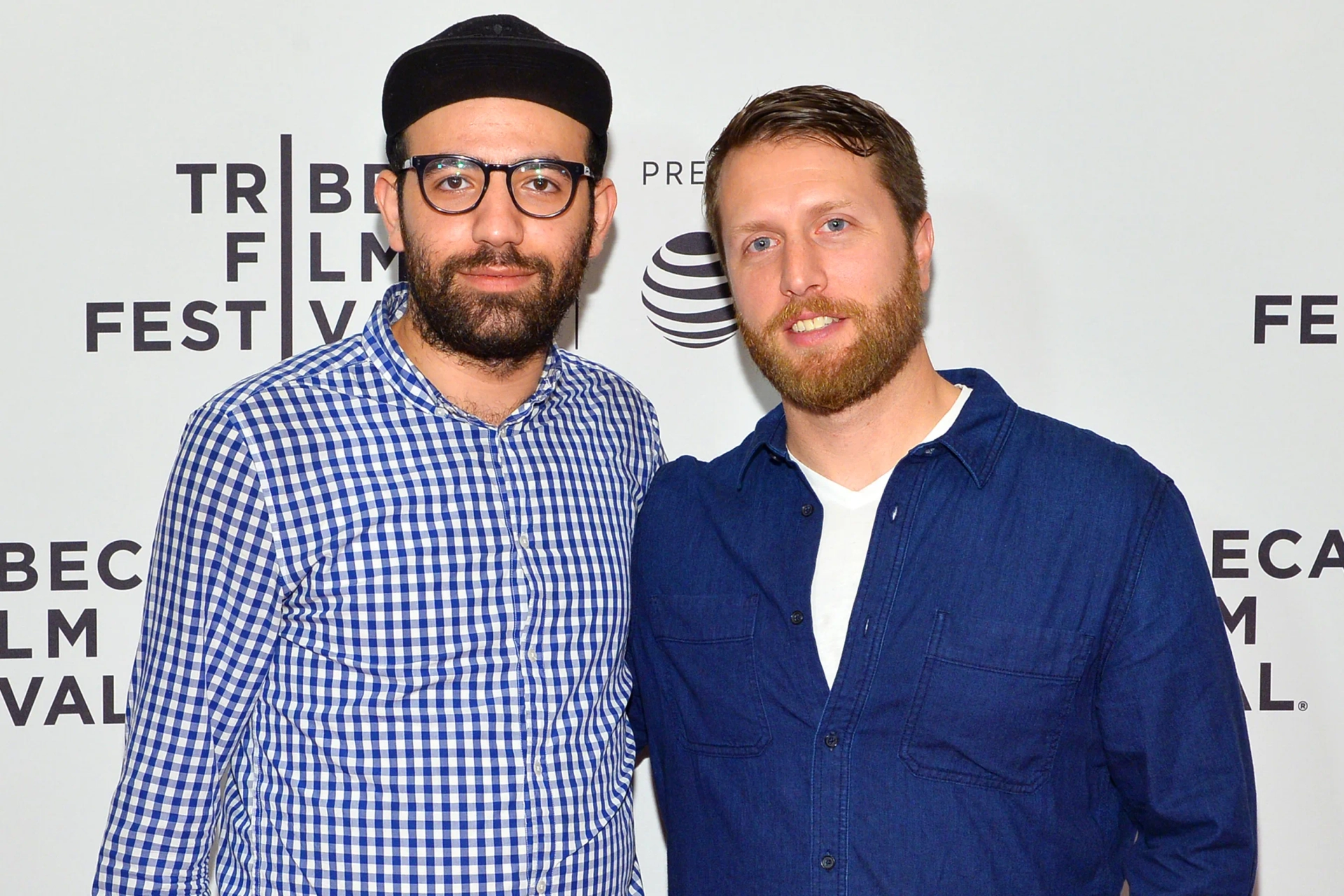 Matthew Heineman and Abdelaziz Alhamza at an event for City of Ghosts (2017)