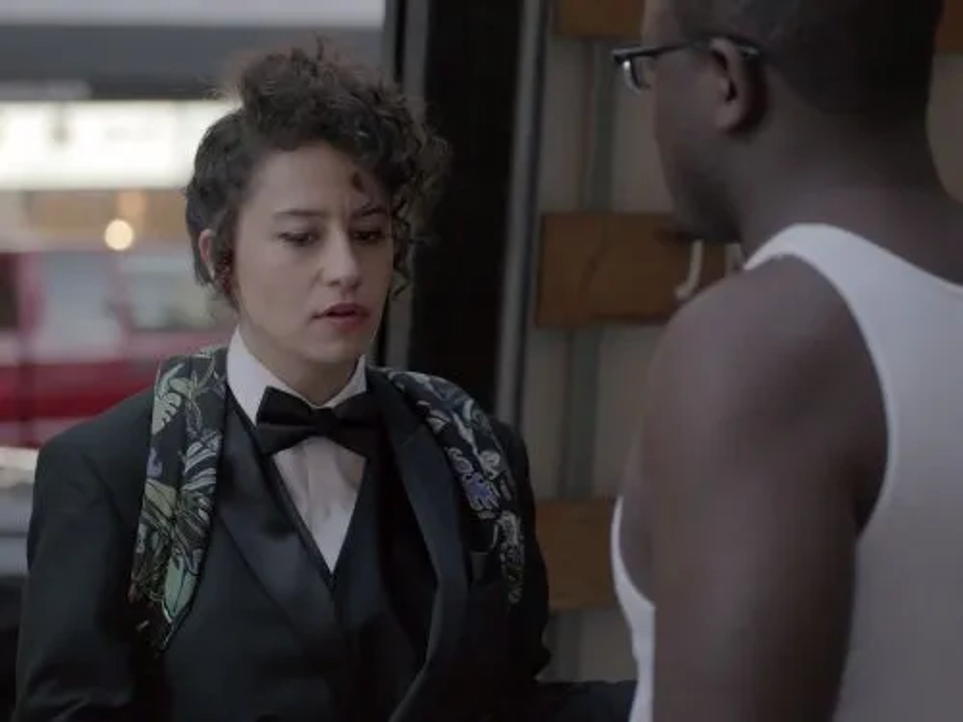 Hannibal Buress and Ilana Glazer in Broad City (2014)