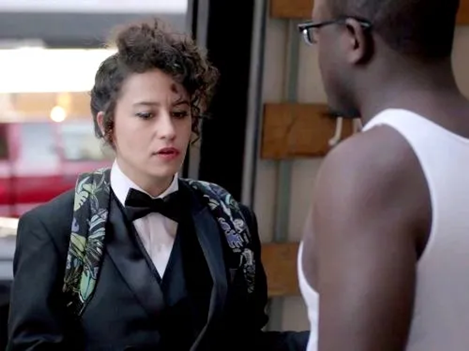 Hannibal Buress and Ilana Glazer in Broad City (2014)