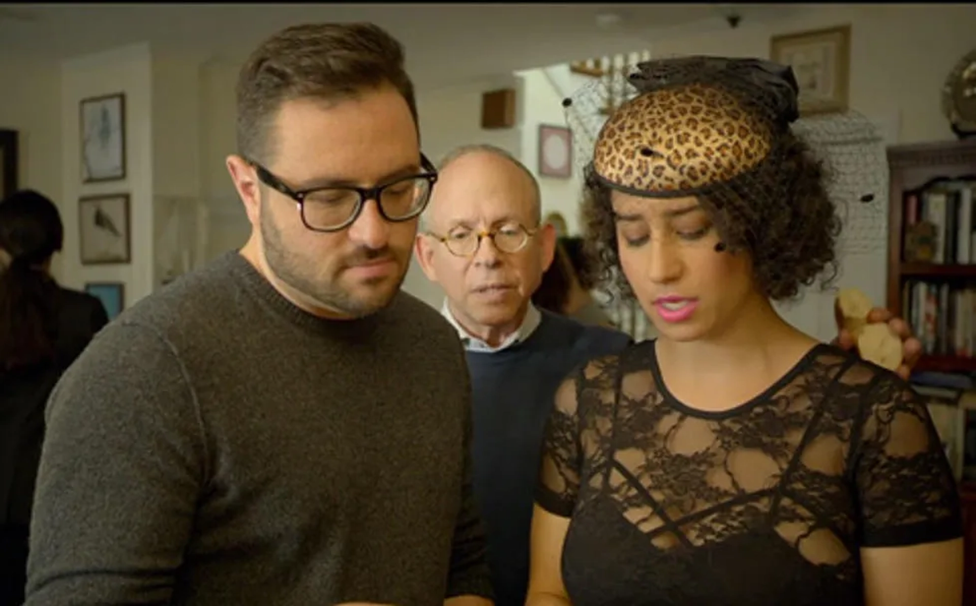 Bob Balaban, Eliot Glazer, and Ilana Glazer in Broad City (2014)