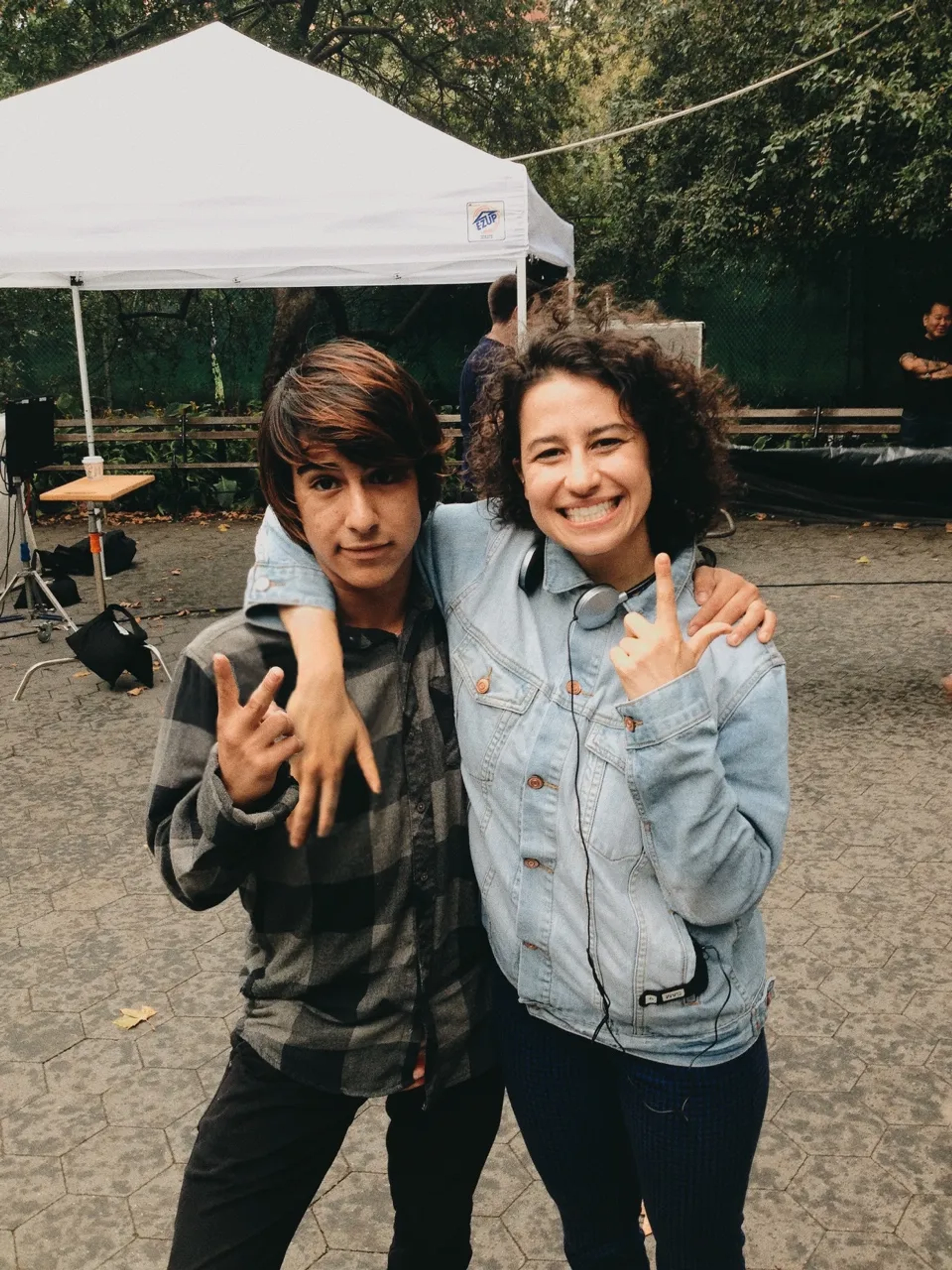 James & Ilana Glazer on the set of Broad City. (2013)