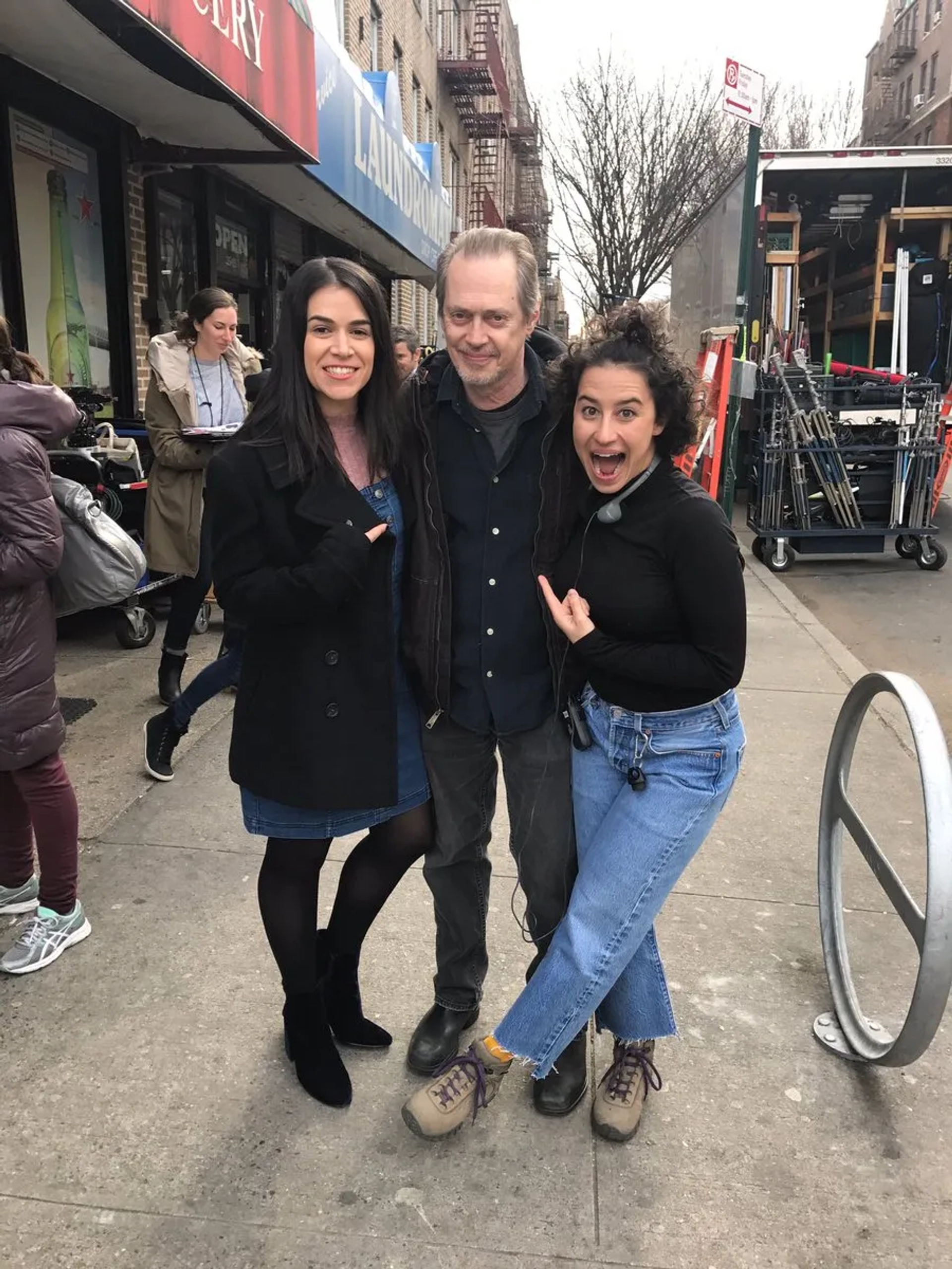 Steve Buscemi, Abbi Jacobson, and Ilana Glazer in Broad City (2014)