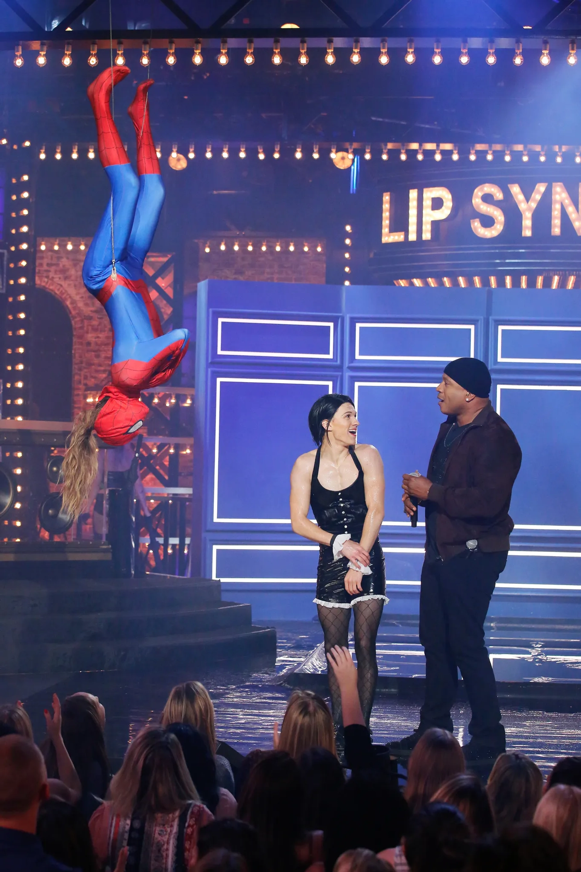 LL Cool J, Tom Holland, and Chrissy Teigen in Lip Sync Battle (2015)