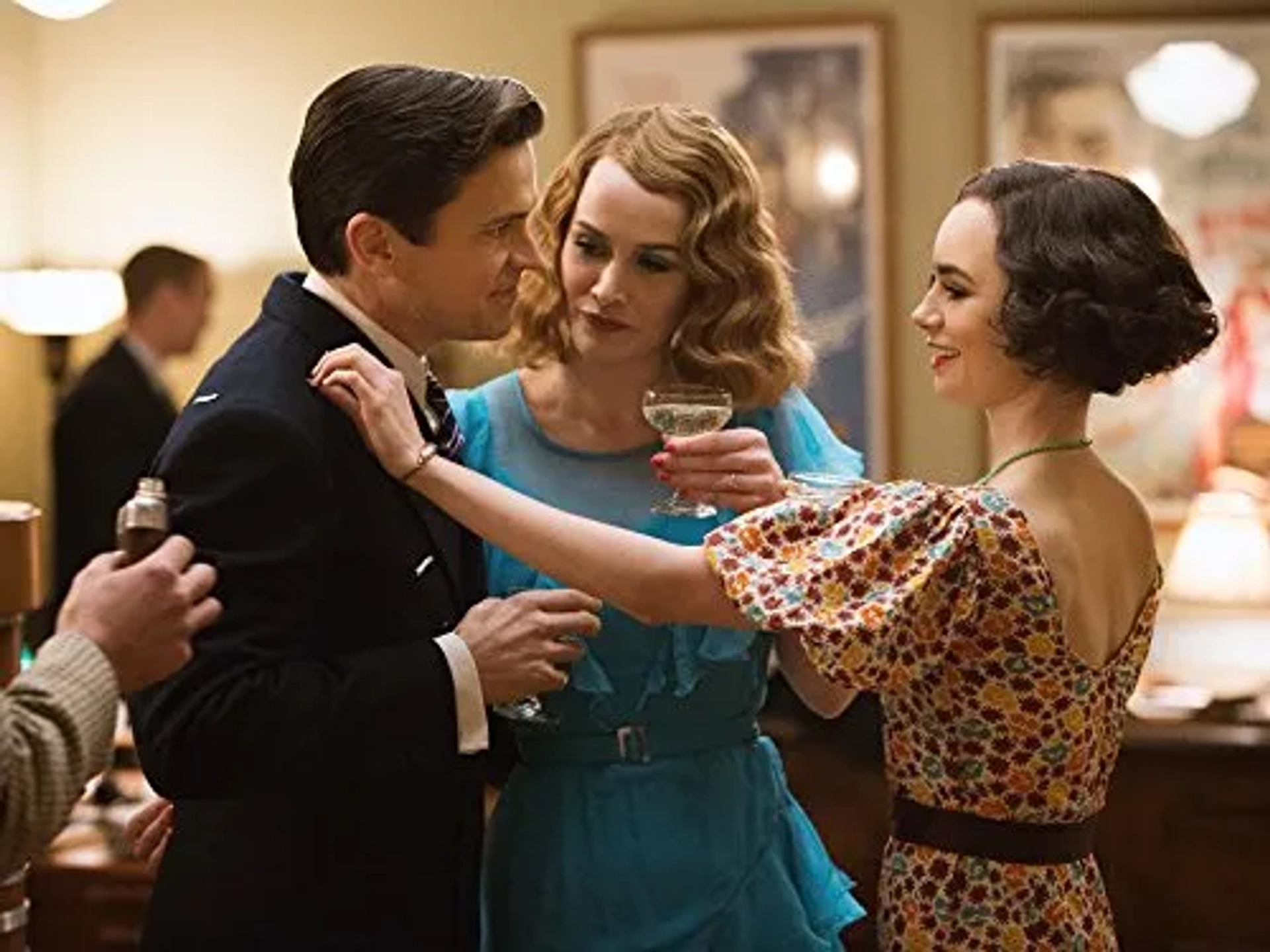 Matt Bomer, Dominique McElligott, and Lily Collins in The Last Tycoon (2016)