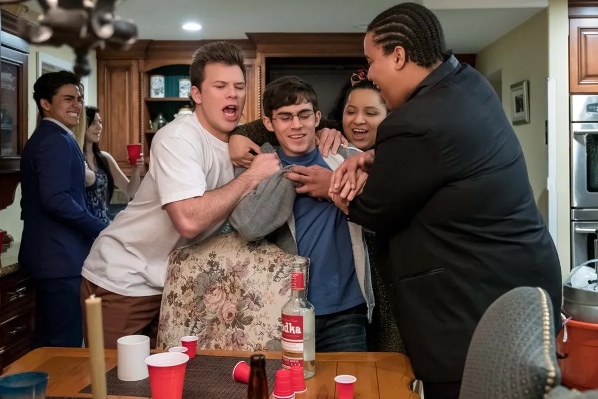 Jessica Juarez, Tyler Alvarez, Jimmy Tatro, and Lou Wilson in American Vandal (2017)