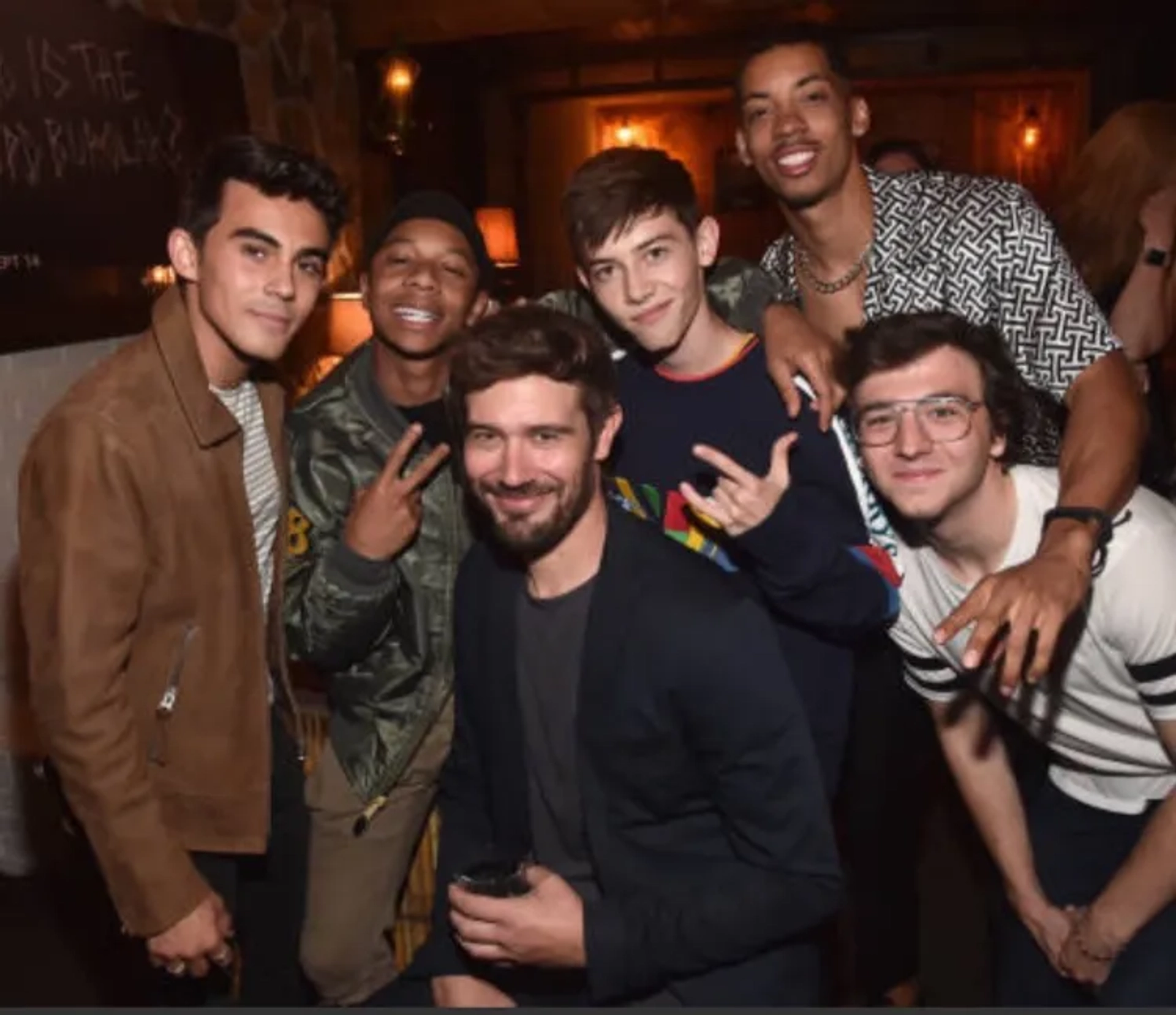 Cayleb Long, Tyler Alvarez, DeRon Horton, Griffin Gluck, Melvin Gregg, and Bryce Earhart at the American Vandal Season 2 Premiere for Netflix