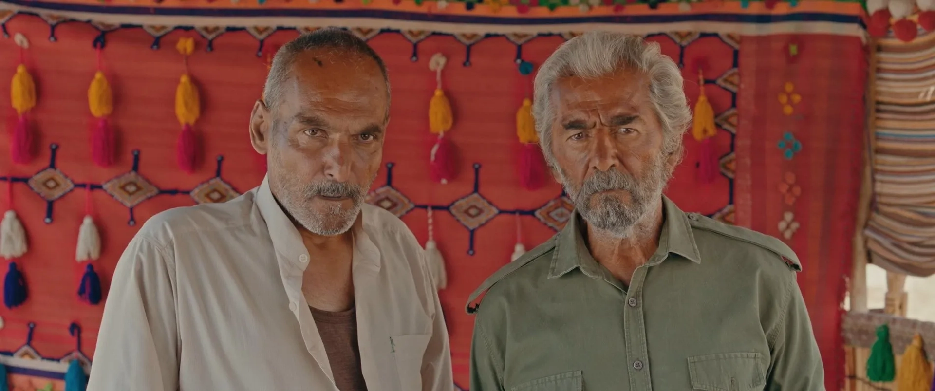 Jahangir Almasi and Faramarz Gharibian in Exodus (2020)