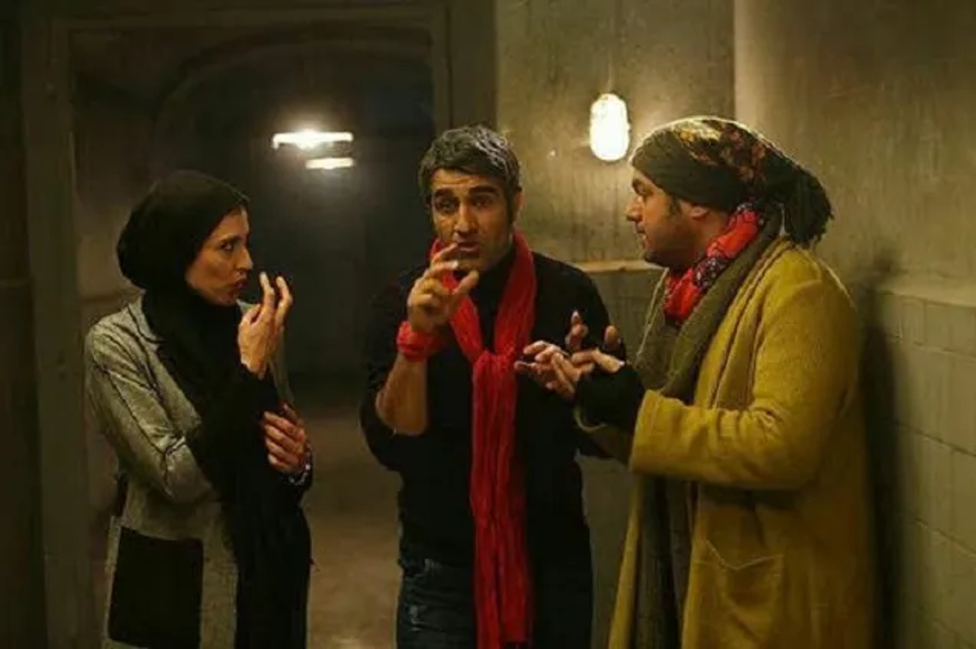 Vishka Asayesh, Sam Derakhshani, and Pejman Jamshidi in The Good, the Bad, the Corny (2017)