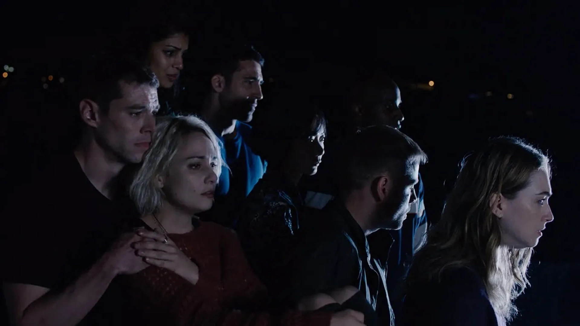 Bae Doona, Max Riemelt, Brian J. Smith, Miguel Ángel Silvestre, Tuppence Middleton, Tina Desai, Jamie Clayton, and Toby Onwumere in Sense8 (2015)