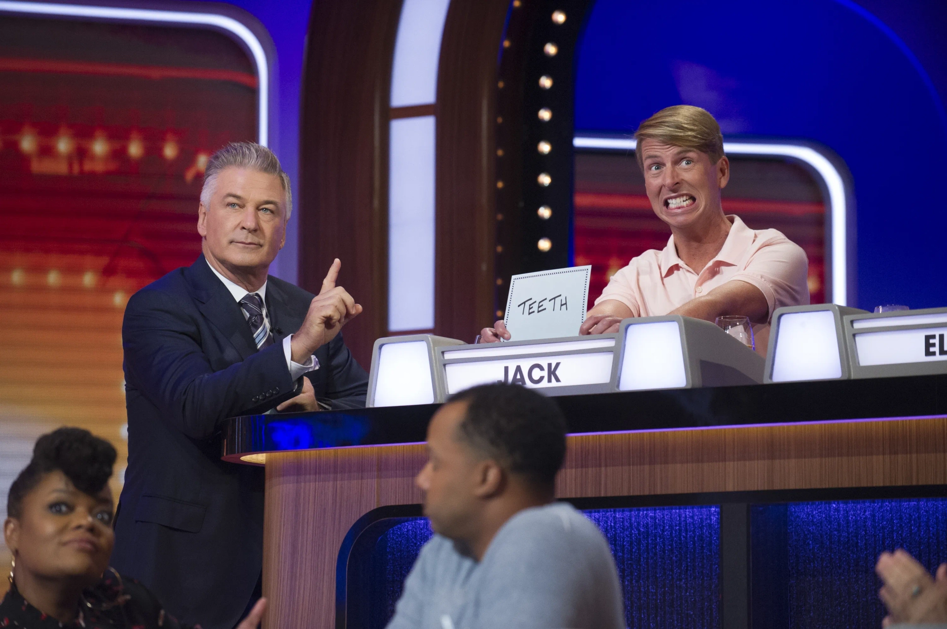 Alec Baldwin and Jack McBrayer in Match Game (2016)