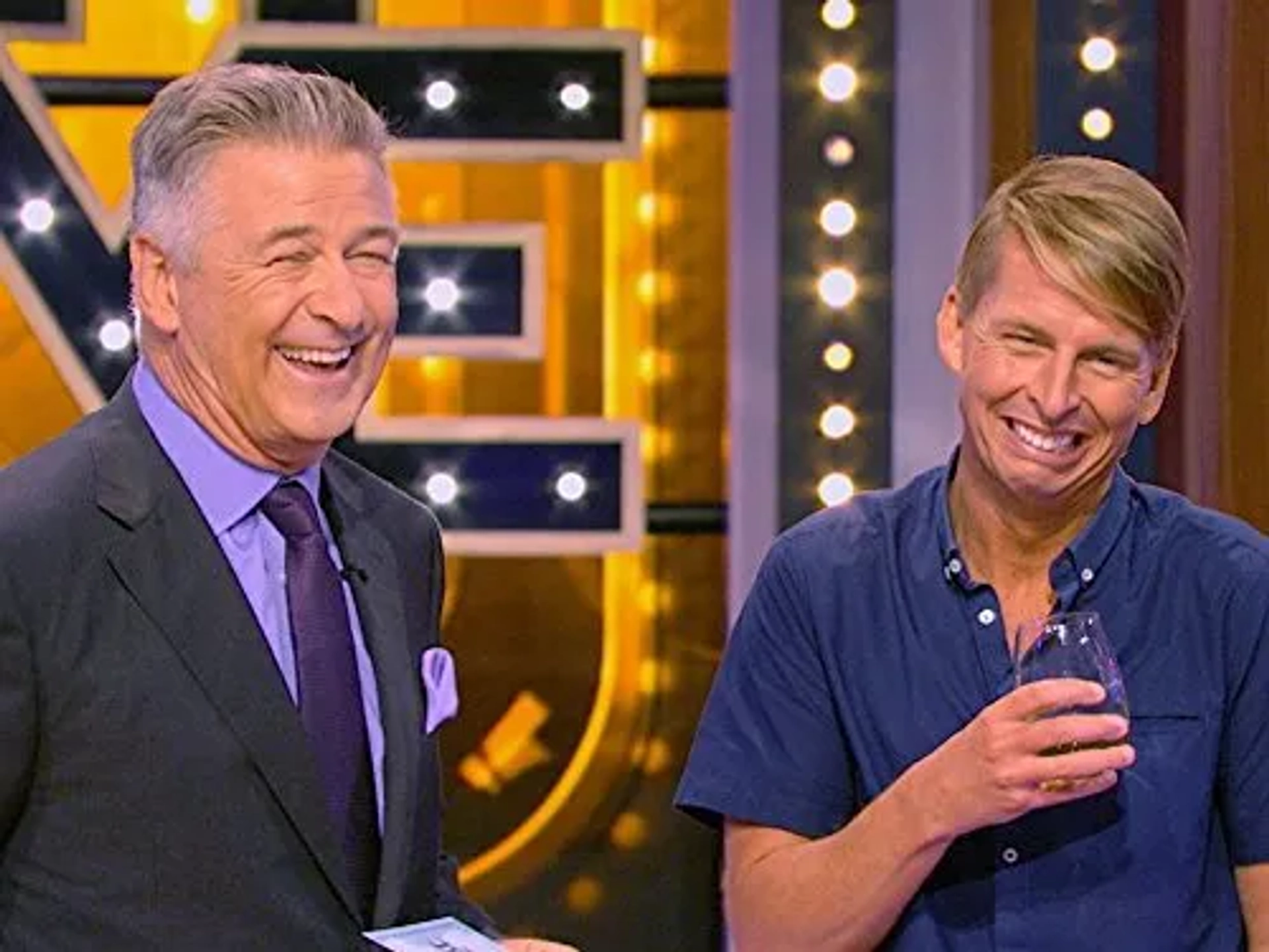 Alec Baldwin and Jack McBrayer in Match Game (2016)