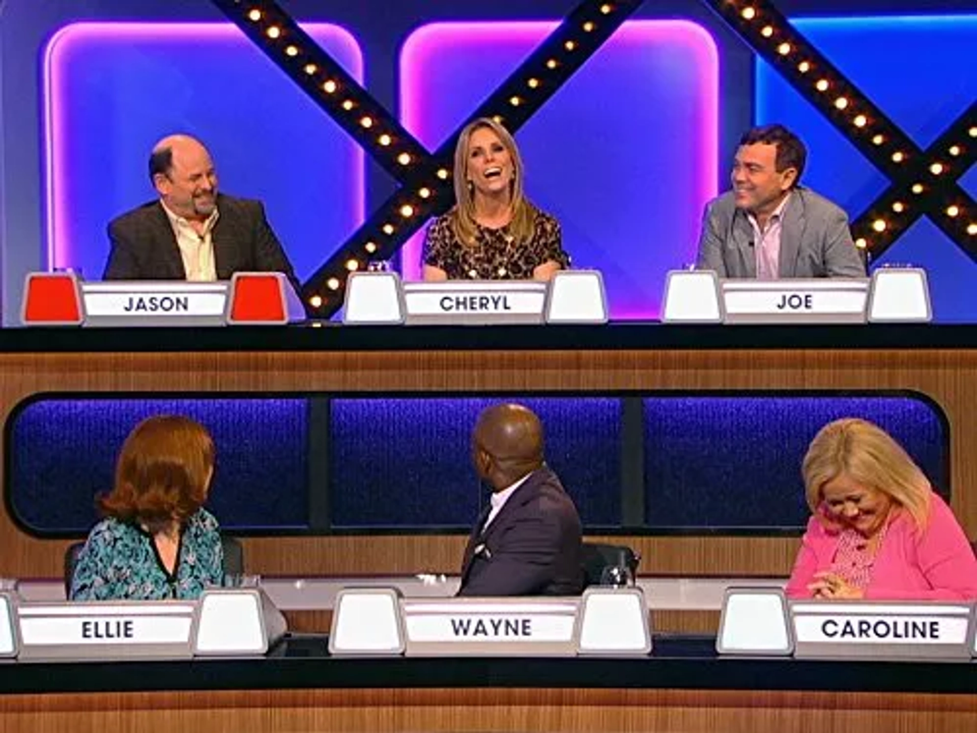 Jason Alexander, Caroline Rhea, Wayne Brady, Cheryl Hines, Joe Lo Truglio, and Ellie Kemper in Match Game (2016)