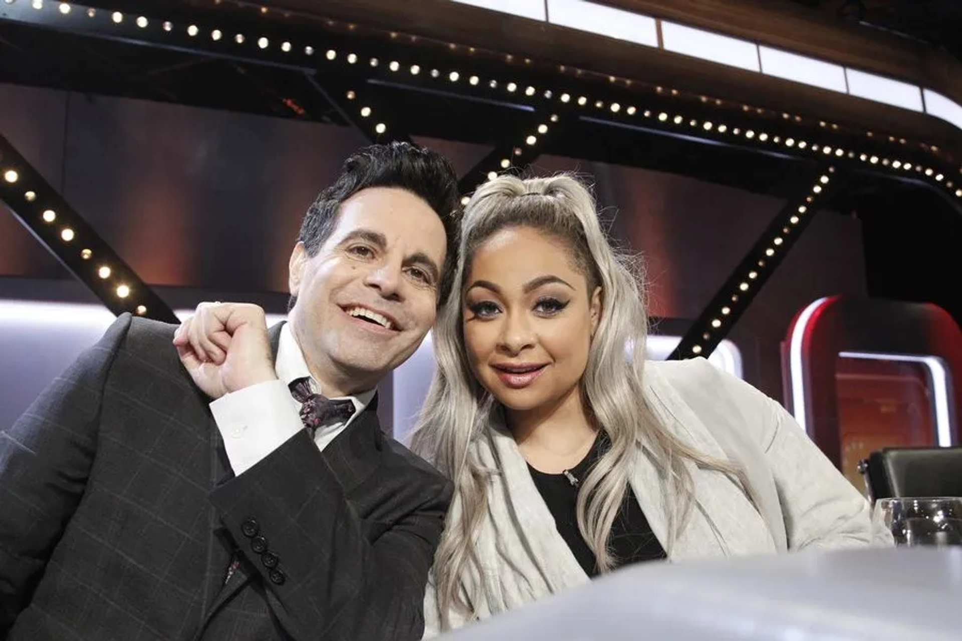 Mario Cantone and Raven-Symoné in Match Game: Mario Cantone/Raven Symoné/Hasan Minhaj/Caroline Rhea/Wayne Newton/Sandra Bernhard (2019)