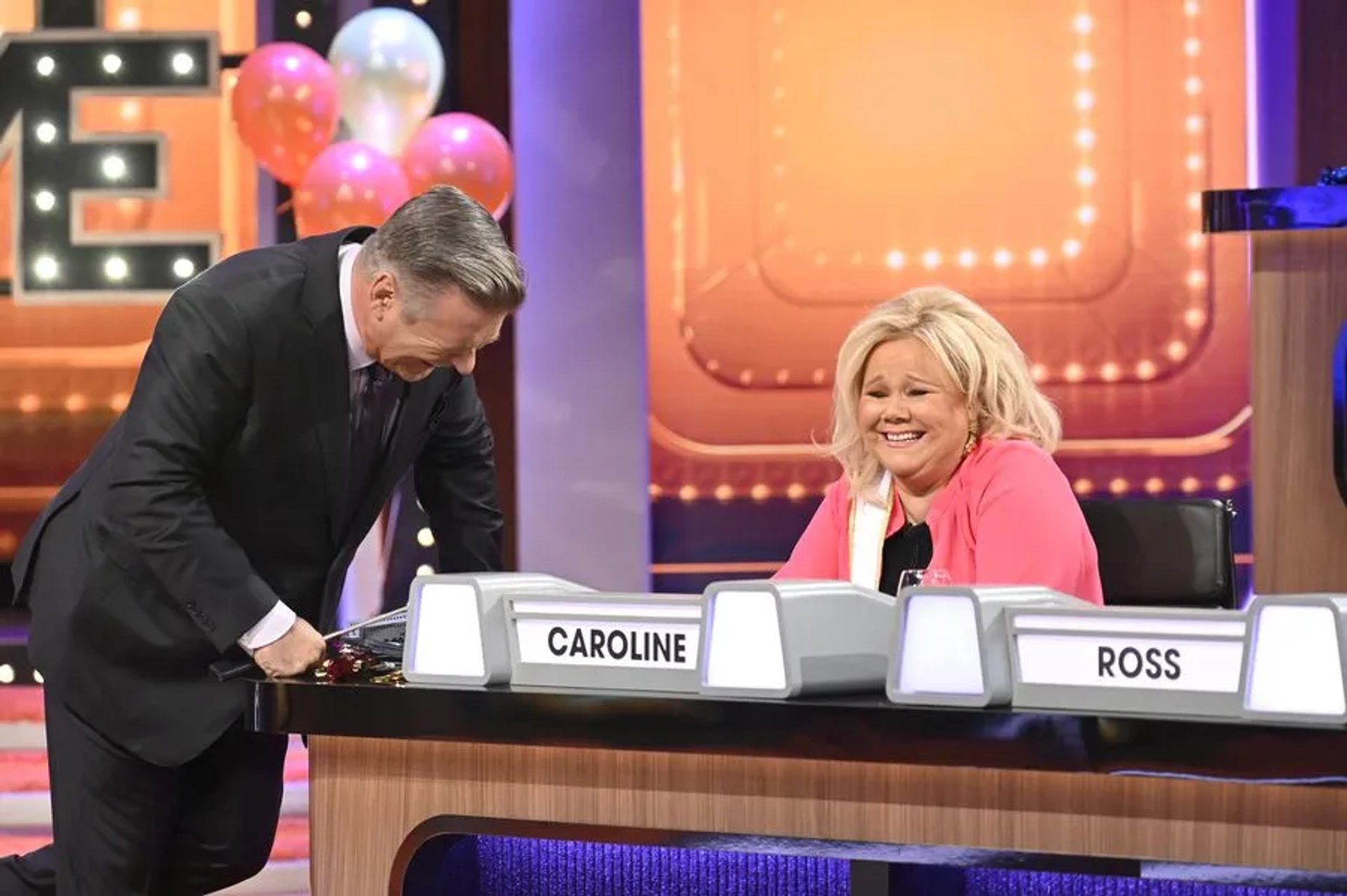 Alec Baldwin and Caroline Rhea in Match Game: 58th Episode Celebration - Jerry Ferrara, Constance Zimmer, Chris Sullivan, Caroline Rhea, Ross Mathews, Dascha Polanco (2020)