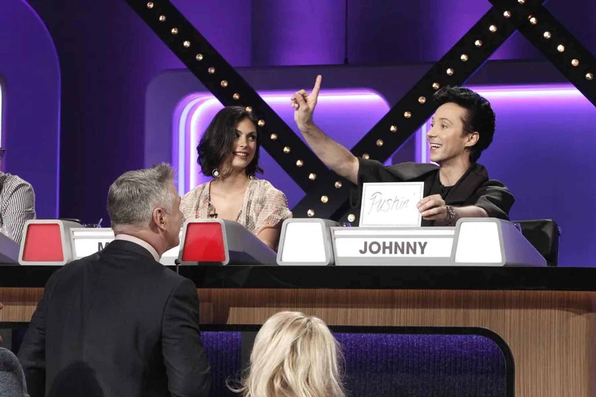 Morena Baccarin and Johnny Weir in Match Game (2016)