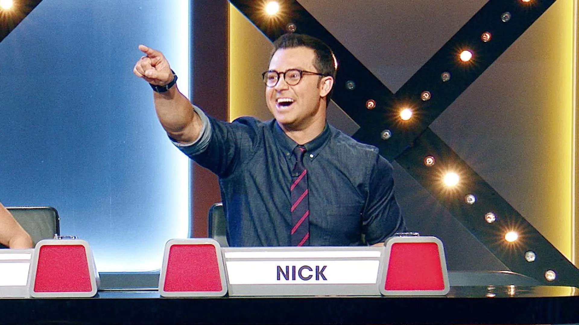 Nick Swisher in Match Game: Adam Carolla, Cheryl Hines, Nick Swisher, Ali Wentworth, Mark Duplass, Loni Love (2020)