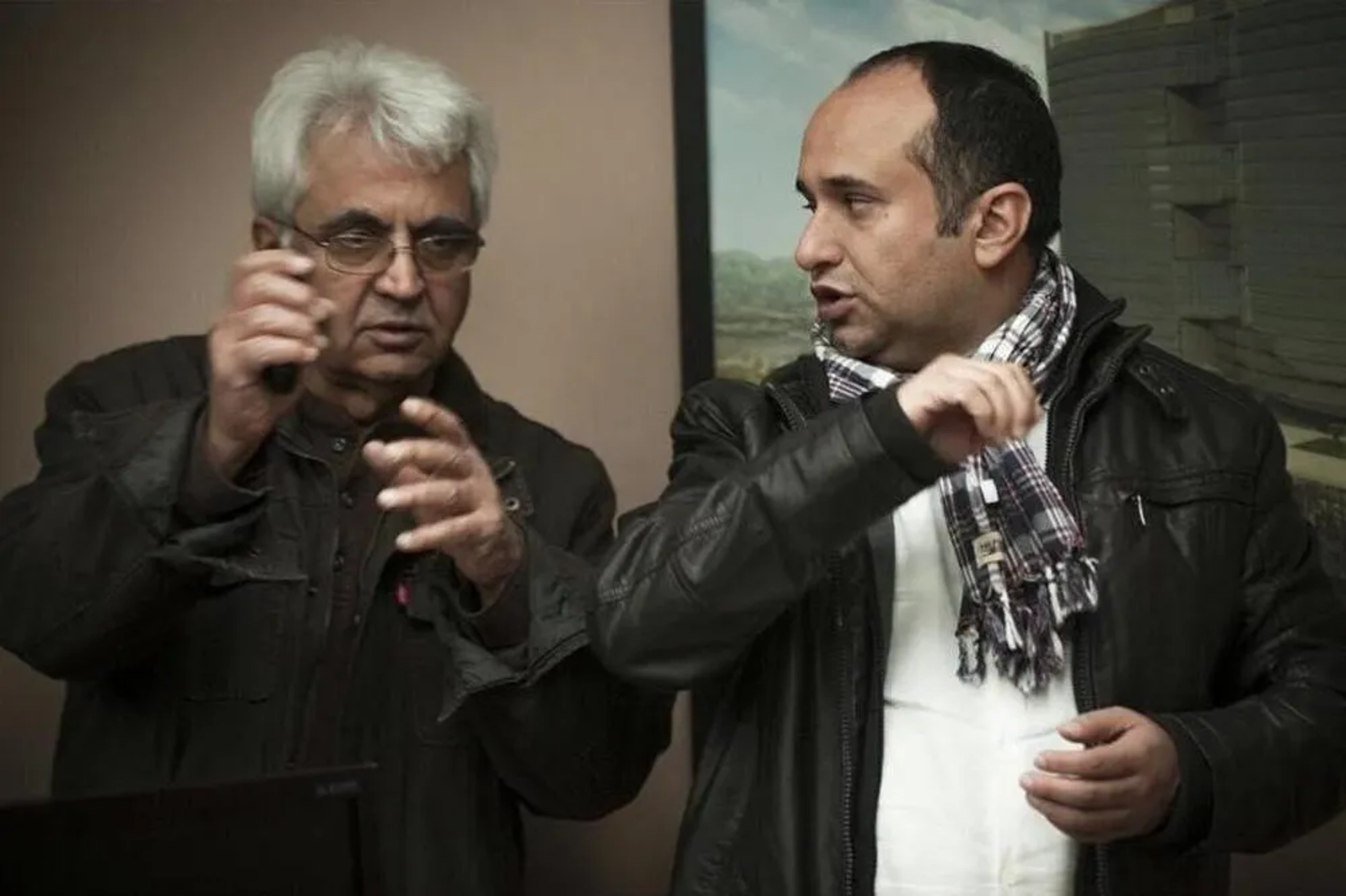 Hossein Jafarian and Maziar Miri in Sara and Ayda (2017)