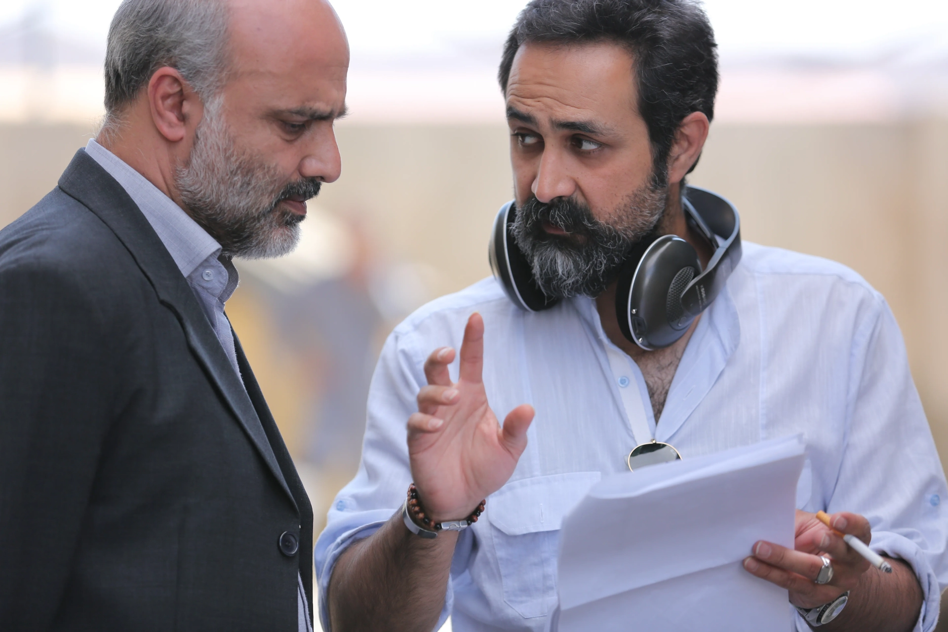 Saeed Dakh and Vahid Jalilvand in No Date, No Signature (2017)