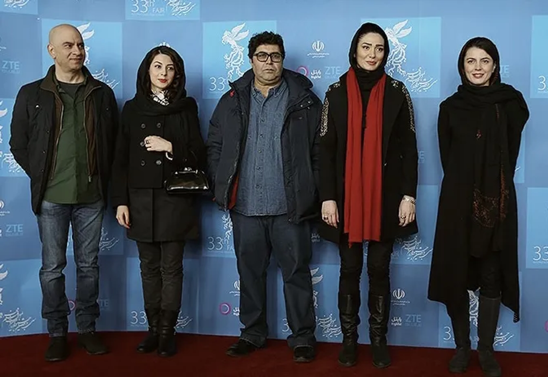 Leila Hatami, Farhad Aslani, Sogol Ghalatian, and Mina Vahid at an event for Time to Love (2015)