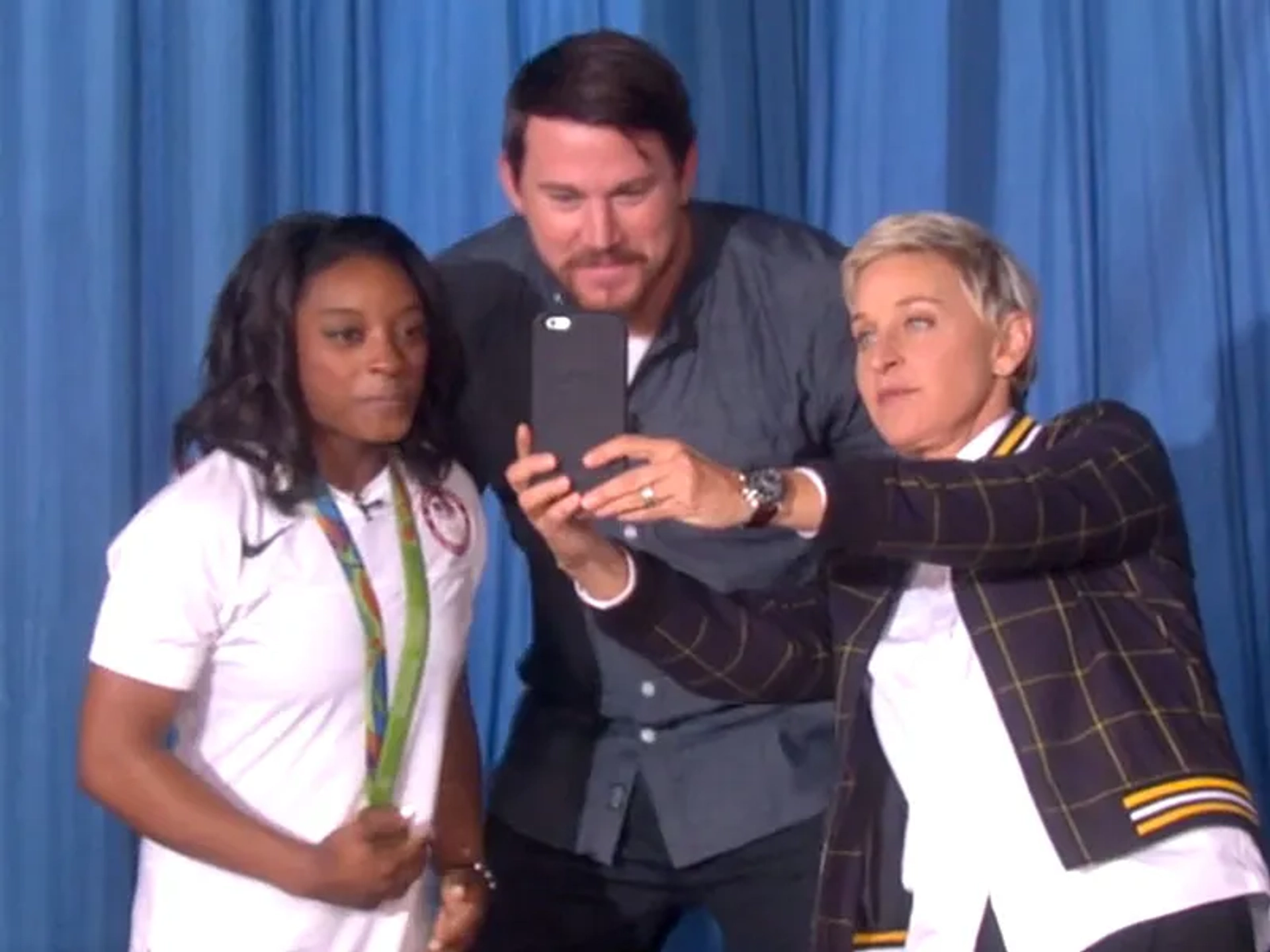 Ellen DeGeneres, Channing Tatum, and Simone Biles in The Ellen DeGeneres Show (2003)