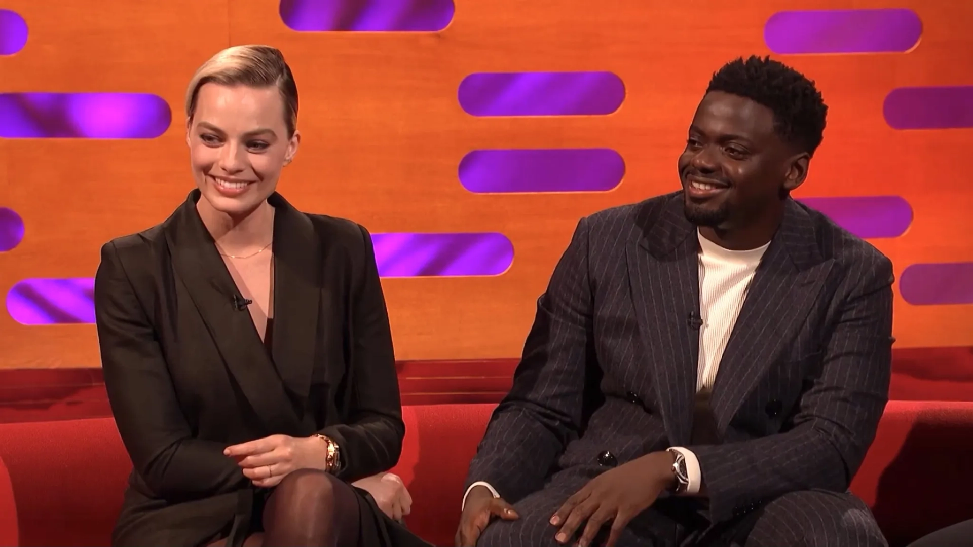 Daniel Kaluuya and Margot Robbie in The Graham Norton Show (2007)