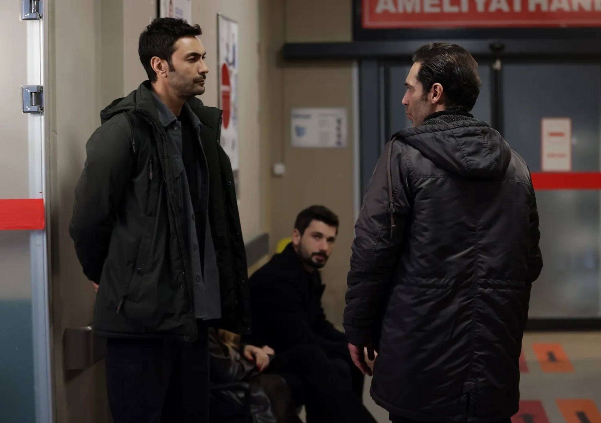 Caner Kurtaran, Deniz Can Aktas, and Mehmet Korhan Firat in Boundless Love (2023)