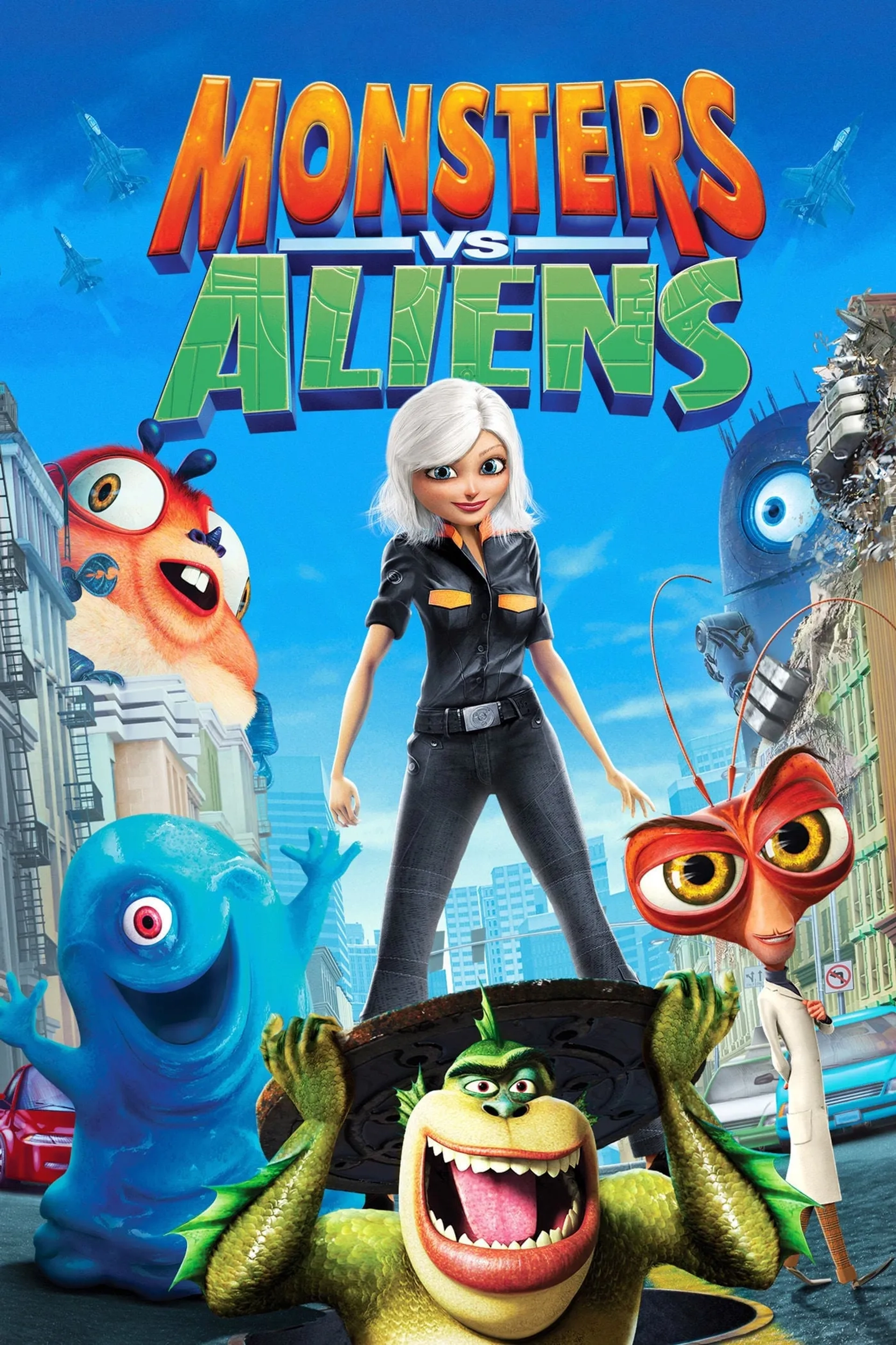 Reese Witherspoon, Will Arnett, Hugh Laurie, and Seth Rogen in Monsters vs. Aliens (2009)