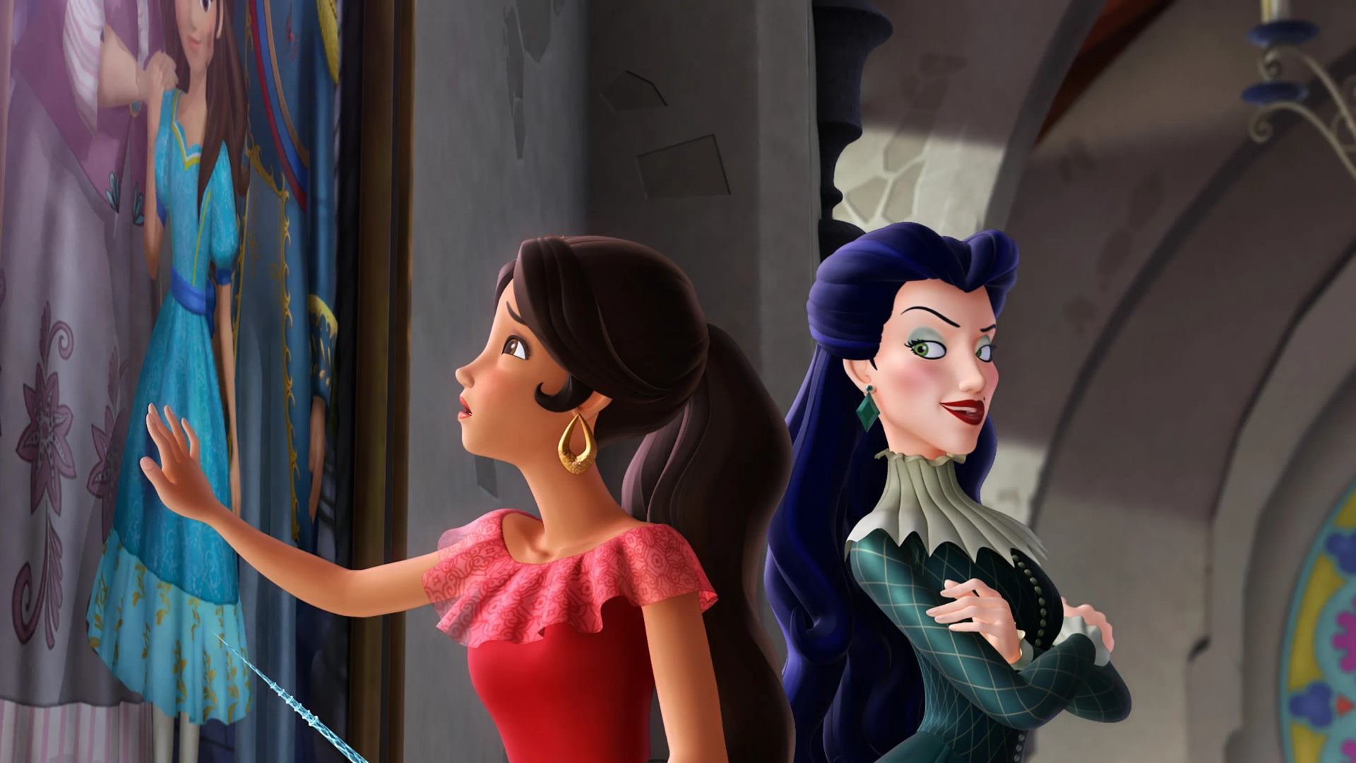 Jane Fonda and Aimee Carrero in Elena of Avalor (2016)