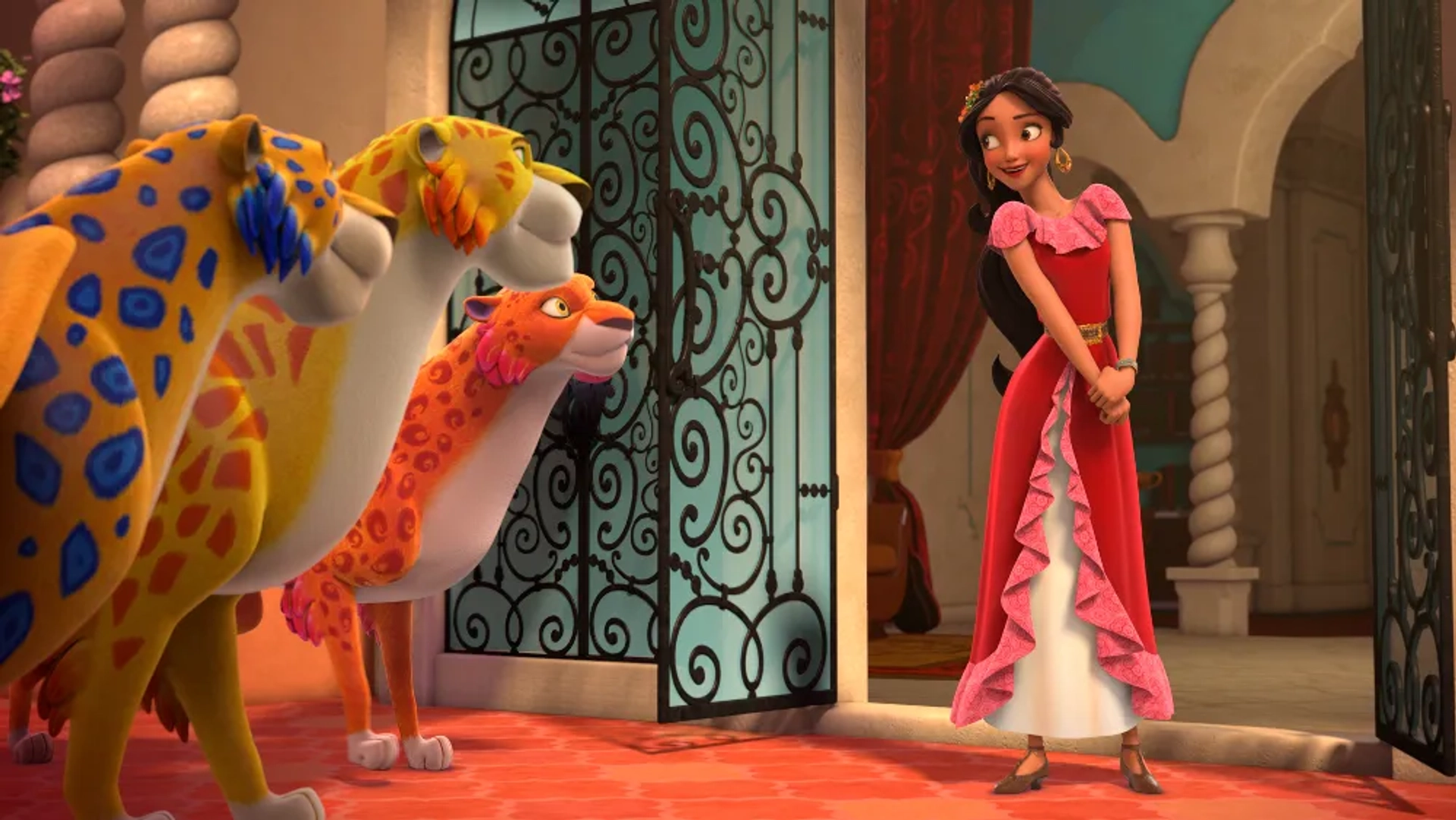 Carlos Alazraqui, Chris Parnell, Yvette Nicole Brown, and Aimee Carrero in Elena of Avalor (2016)