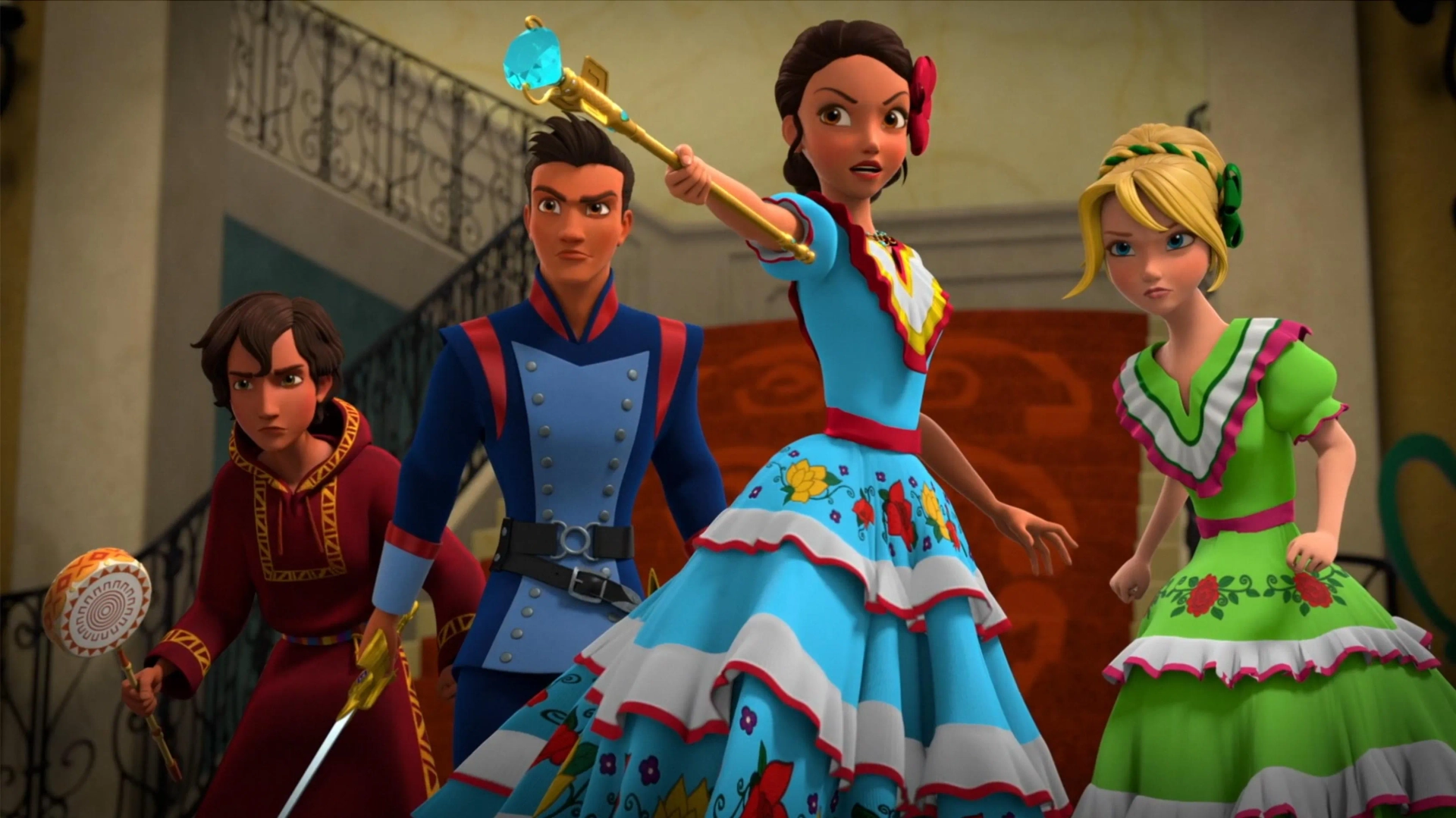 Jorge Diaz, Jillian Rose Reed, Aimee Carrero, and Joseph Haro in Elena of Avalor (2016)