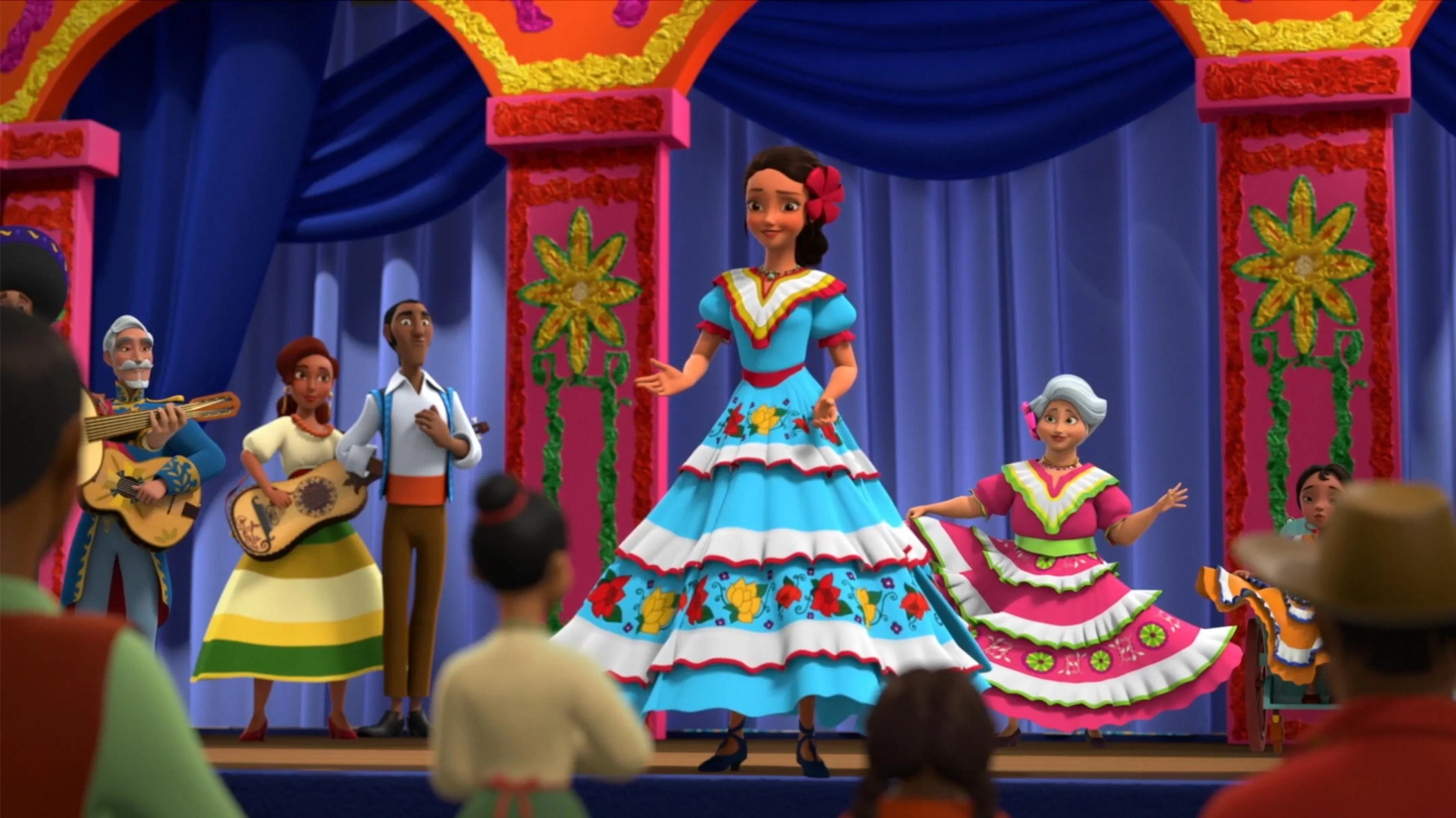 Jaime Camil, Emiliano Díez, Julia Vera, Aimee Carrero, Gaby Moreno, and Montse Hernandez in Elena of Avalor (2016)