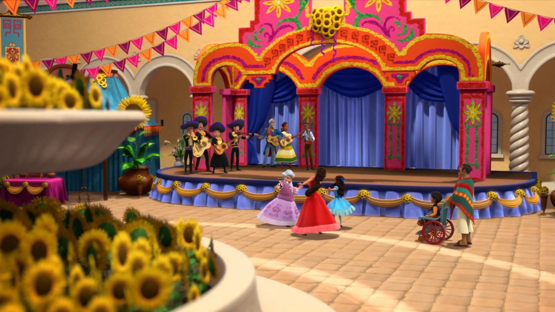 Jaime Camil, Emiliano Díez, Julia Vera, Aimee Carrero, Gabriel Oliva, Montse Hernandez, and Jenna Ortega in Elena of Avalor (2016)