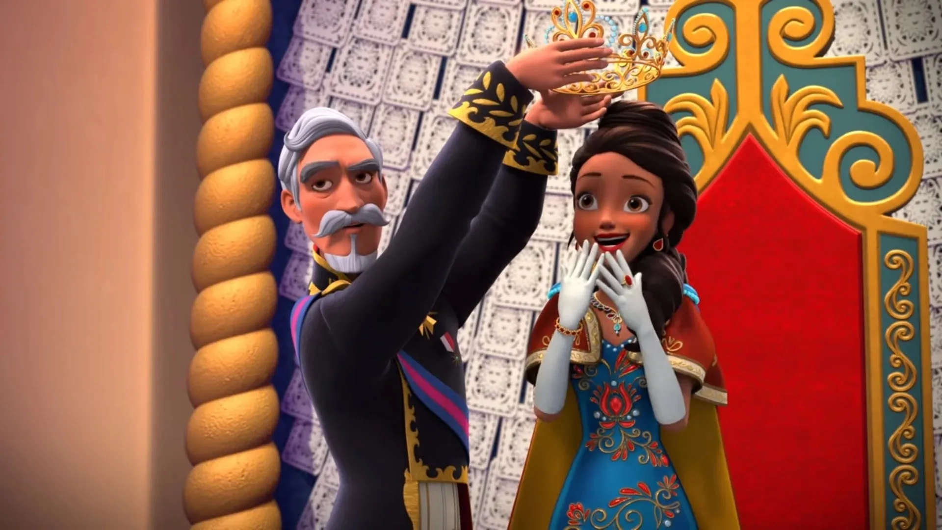 Emiliano Díez and Aimee Carrero in Elena of Avalor: Coronation Day (2020)