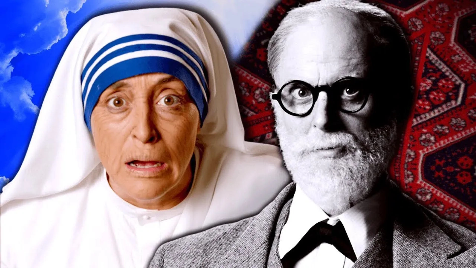 Cara Francis and Peter Shukoff in Epic Rap Battles of History: Mother Teresa vs Sigmund Freud (2019)