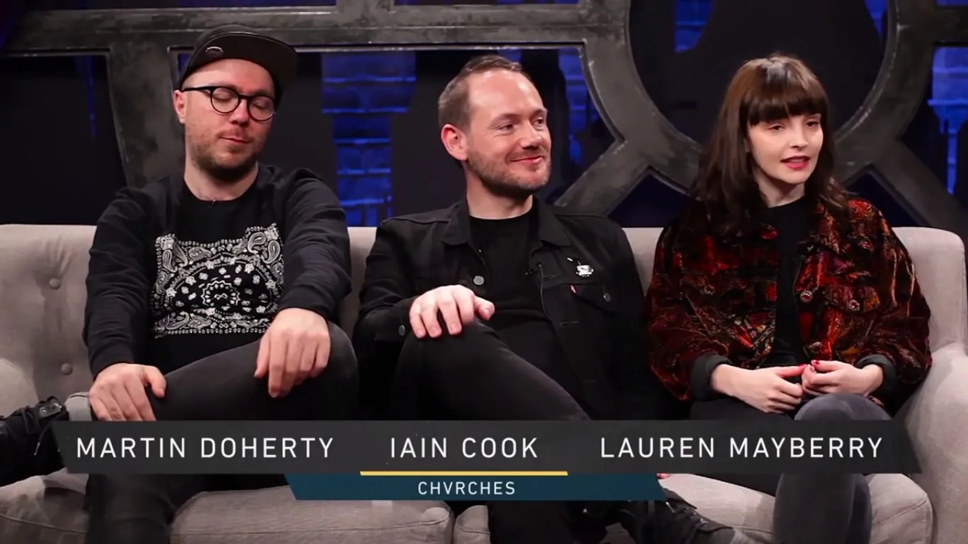 Lauren Mayberry, Iain Cook, and Martin Doherty in The Star Wars Show (2016)