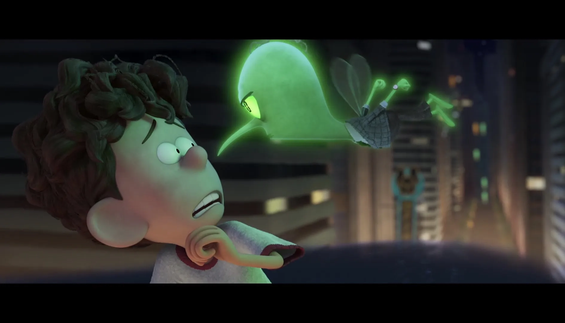 Nat Faxon and Jacob Tremblay in Orion and the Dark (2024)