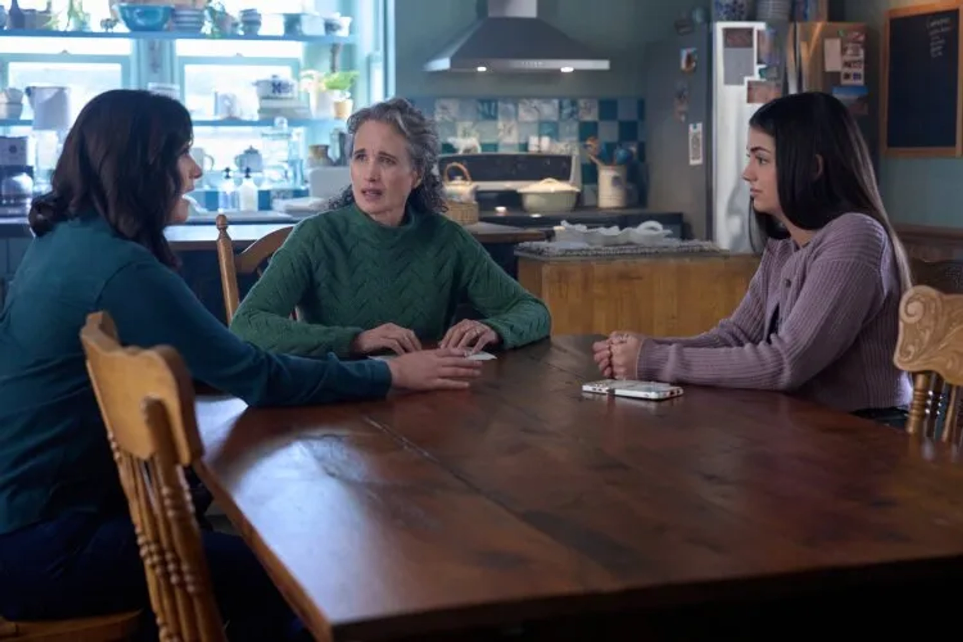 Andie MacDowell, Chyler Leigh, and Sadie Laflamme-Snow in The Way Home (2023)