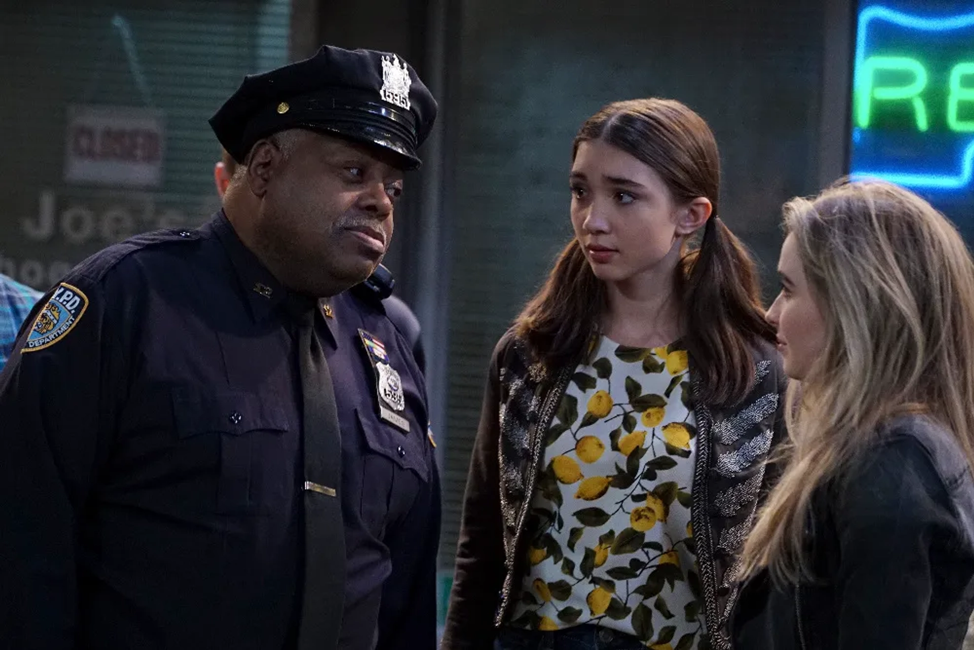 Reginald VelJohnson, Rowan Blanchard, and Sabrina Carpenter in Girl Meets World (2014)