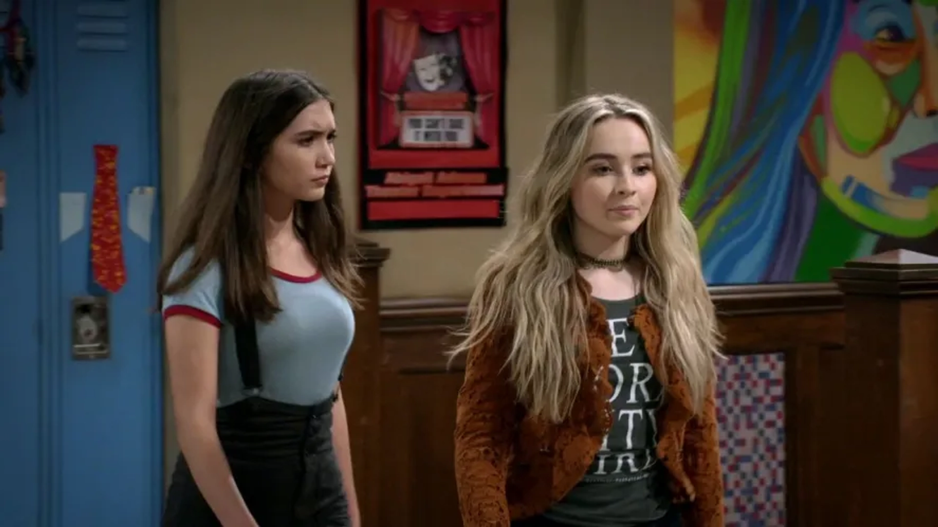 Rowan Blanchard and Sabrina Carpenter in Girl Meets World (2014)