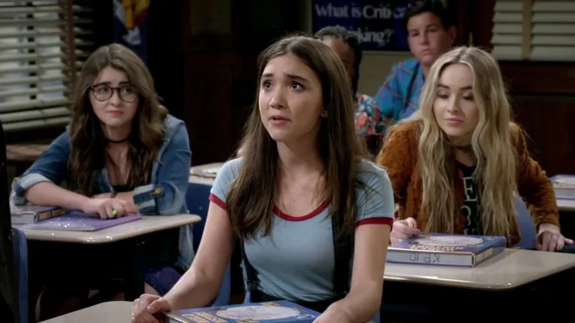 Rowan Blanchard and Sabrina Carpenter in Girl Meets World (2014)