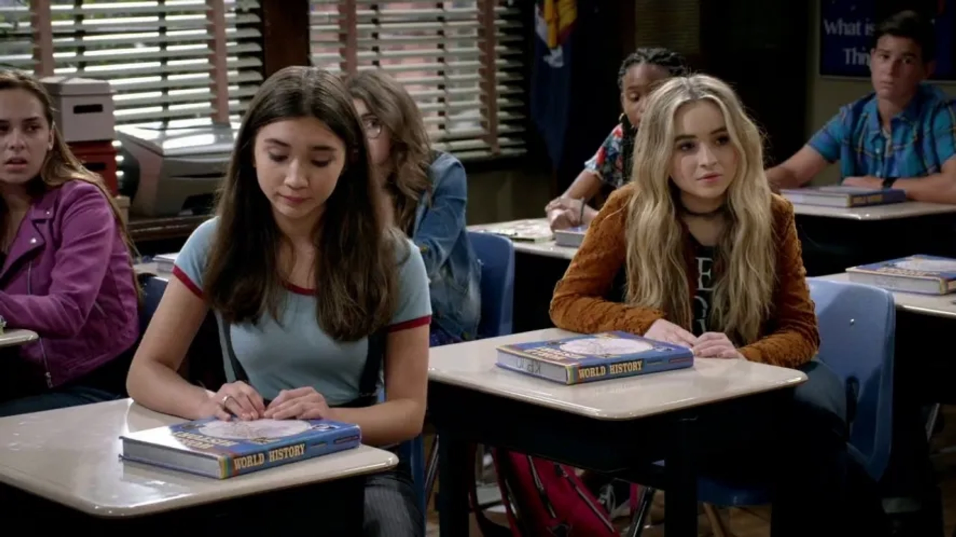 Rowan Blanchard and Sabrina Carpenter in Girl Meets World (2014)