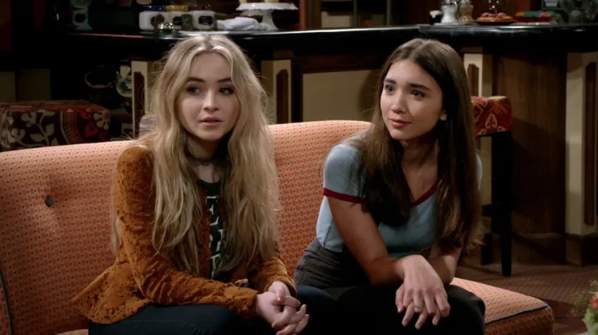 Rowan Blanchard and Sabrina Carpenter in Girl Meets World (2014)