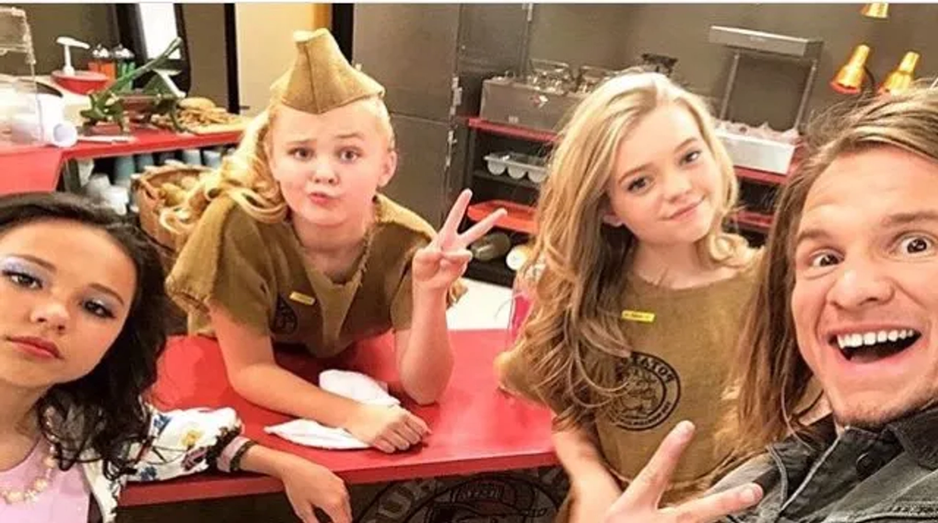 Jade Pettyjohn, Tony Cavalero, Breanna Yde, and JoJo Siwa in School of Rock (2016)