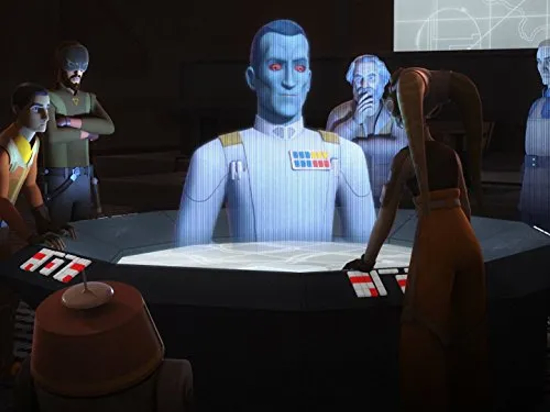 Freddie Prinze Jr., Michael Bell, Vanessa Marshall, Lars Mikkelsen, Keone Young, Dave Filoni, and Taylor Gray in Star Wars: Rebels (2014)