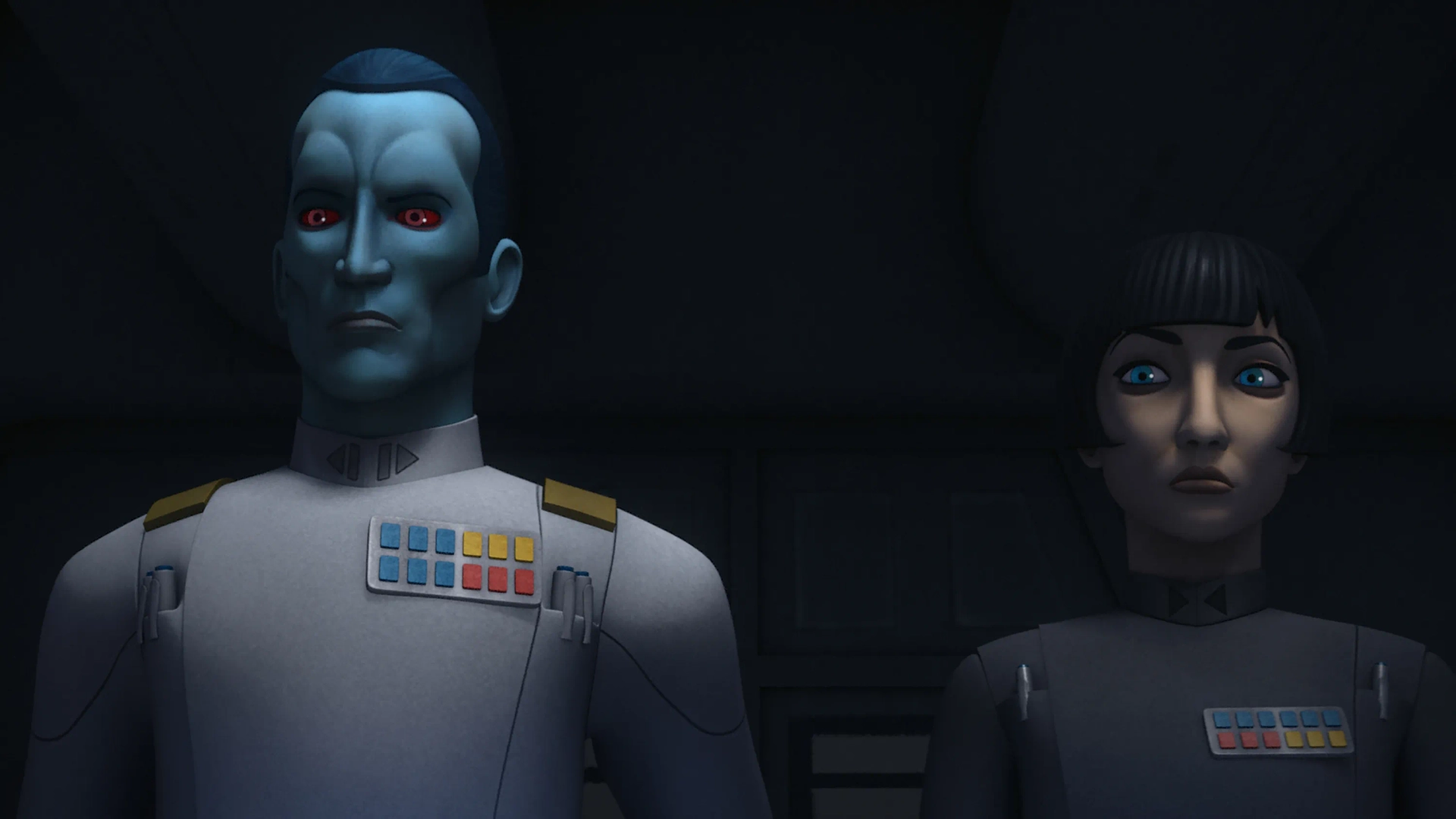 Tom Baker and Lars Mikkelsen in Star Wars: Rebels (2014)