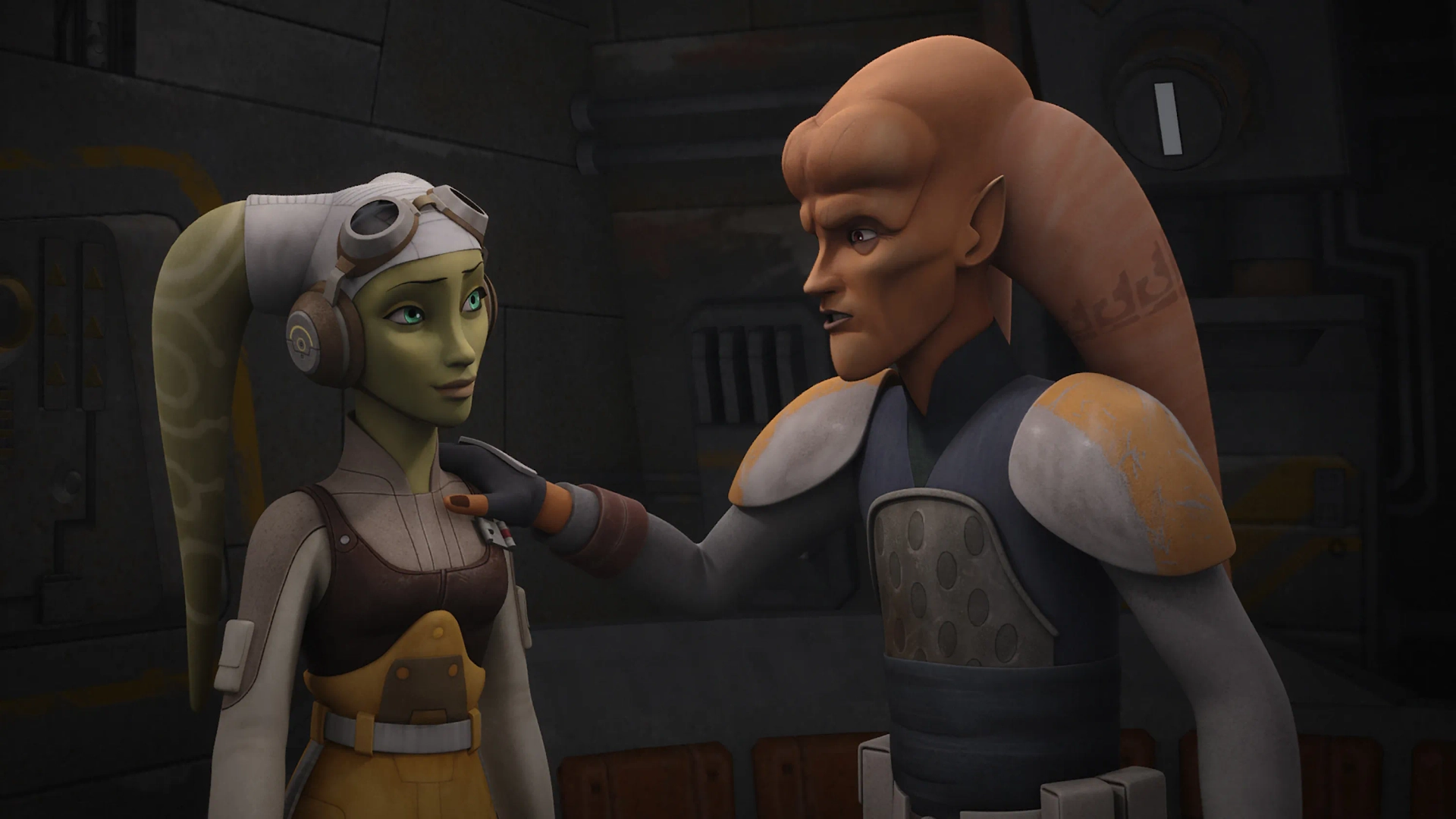 Robin Atkin Downes and Vanessa Marshall in Star Wars: Rebels (2014)