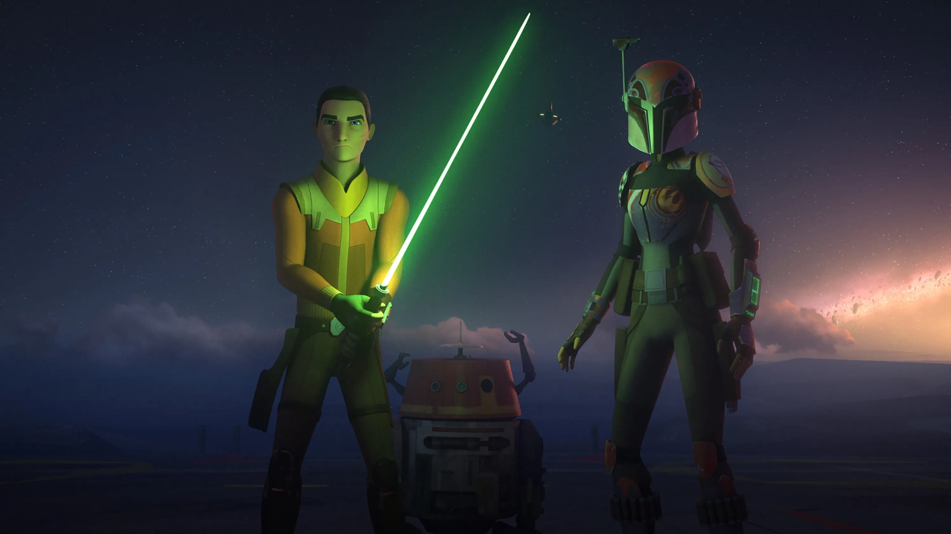 Dave Filoni, Tiya Sircar, and Taylor Gray in Star Wars: Rebels (2014)