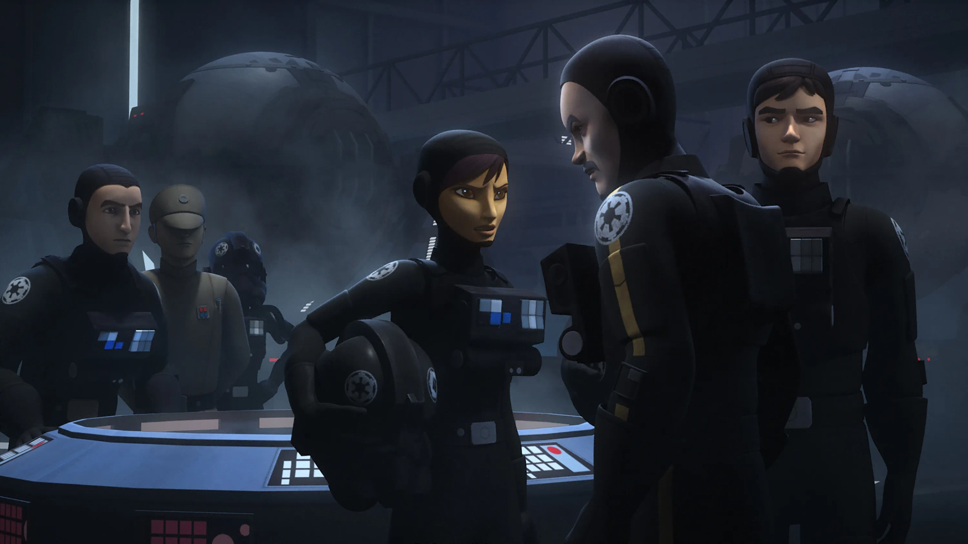 Nathan Kress and Tiya Sircar in Star Wars: Rebels (2014)